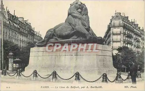 Cartes postales Paris Le Lion de Belfort par Bartoldi