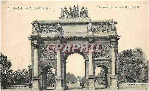 Cartes postales Paris Arc de Triomphe du Carrousel