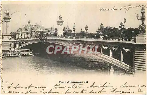 Cartes postales Paris Pont Alexandre III