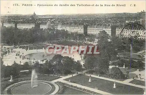 Ansichtskarte AK Paris Panorama du Jardin des Tuileries pris vers la Rue de Rivoli