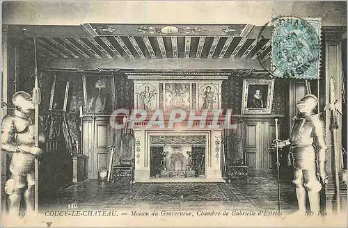 Ansichtskarte AK Coucy Le Chateau Maison du Gouverneur Chambre de Galerie d'Estres