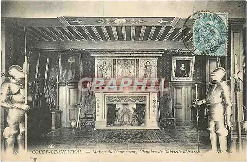 Cartes postales Coucy Le Chateau Maison du Gouverneur Chambre de Galerie d'Estres