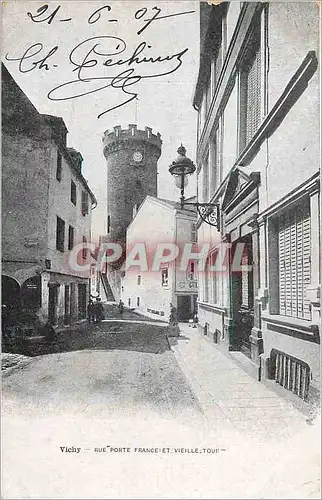 Cartes postales Vichy Rue Porte France et Vieille Tour