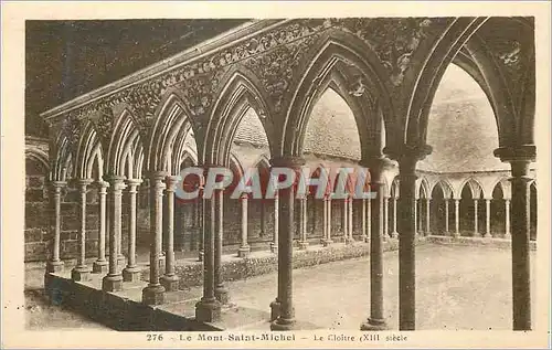 Cartes postales Le Mont Saint Michel Le Cloitre XIIIe Siecle
