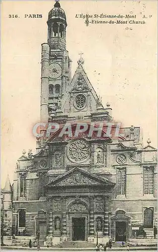 Cartes postales Paris L'Eglise St Etienne du Mont