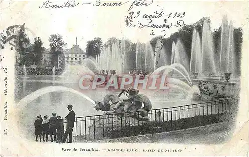 Ansichtskarte AK Parc de Versailles Grandes Eaux Bassin de Neptune