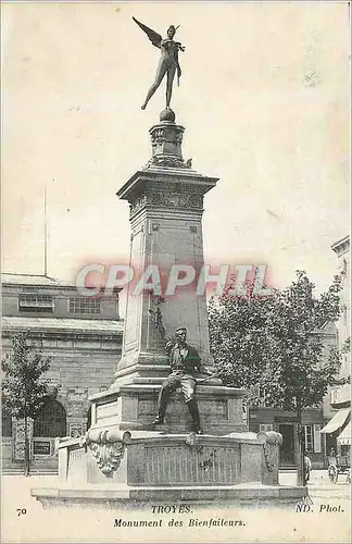 Cartes postales Troyes Monument des Bienfaiteurs