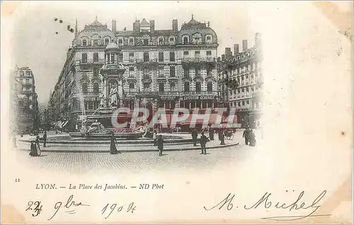 Cartes postales Lyon La Place des Jacobins (carte 1900)