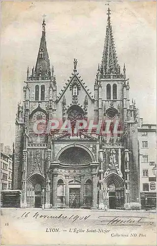 Cartes postales Lyon L'Eglise Saint Nizier