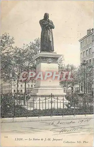 Cartes postales Lyon La Statue de J M Jacquard