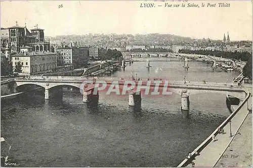 Ansichtskarte AK Lyon Vue sur la Saone Le Pont Tilsitt