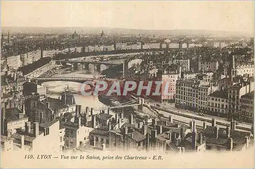 Ansichtskarte AK Lyon Vue sur la Saone prise des Chartreux