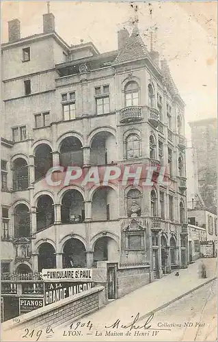 Cartes postales Lyon La Maison de Henri IV Funiculaire St Paul