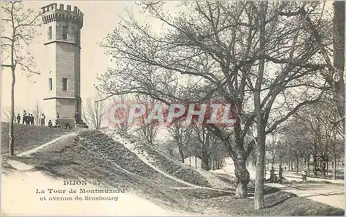 Cartes postales Dijon La Tour de Montmuzard et avenue de Strasbourg