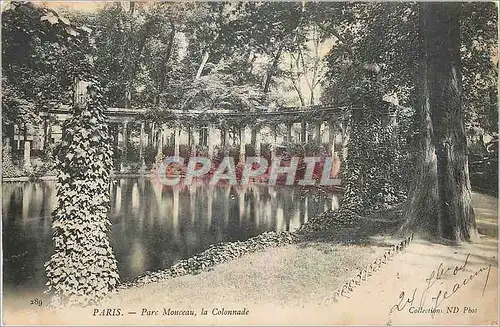 Cartes postales Paris Parc Monceau La Colonnade