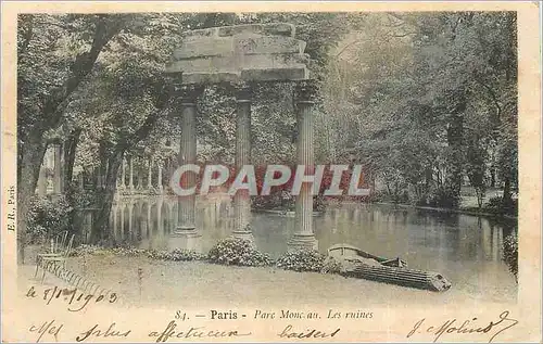 Ansichtskarte AK Paris Parc Monceau Les Ruines