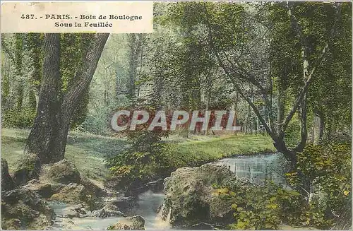 Cartes postales Paris Bois de Bourlogne Sous la Feuillee