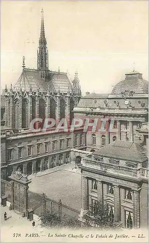 Ansichtskarte AK Paris La Sainte Chapelle et le Palais de Justice