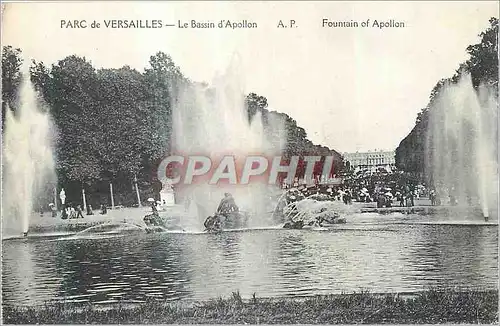 Cartes postales Parc de  Versailles Le Bassin d'Apollon