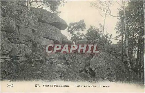 Ansichtskarte AK Foret de Fontainebleau Rocher de la Tour Denecourt