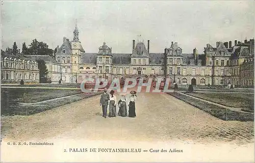 Ansichtskarte AK Palais de Fontainebleau Cour des Adieux