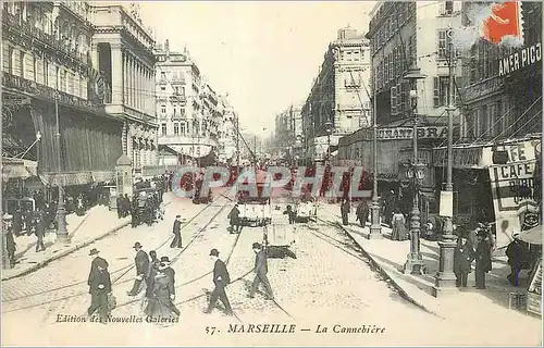 Cartes postales Marseille La Cannebiere Tramway