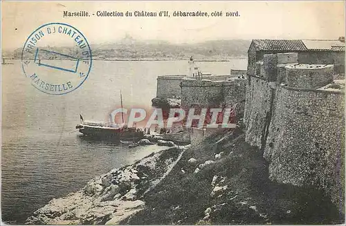 Ansichtskarte AK Marseille Collection du Chateau d'If debarcadere cote Nord Bateau