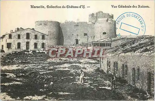 Ansichtskarte AK Marseille Collection du Chateau d'If Vue Generale des Ruines