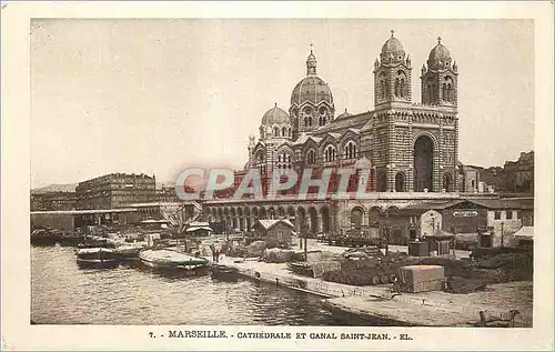 Cartes postales Marseille Cathedrale et Canal Saint Jean