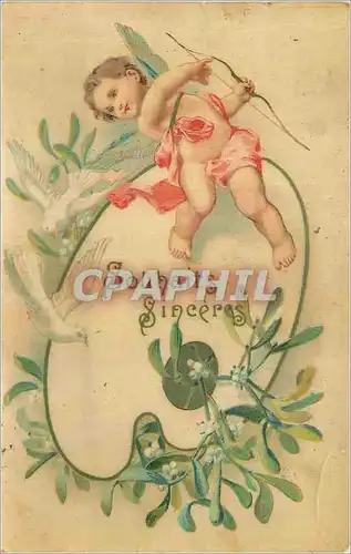 Cartes postales Souhaits Sinceres ange Colombe