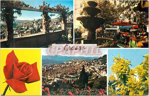 Cartes postales moderne Grasse La Cote d'Azur Vue Generale Marche aux Fleurs Vue Generale