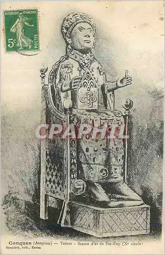 Cartes postales Conques (Aveyron) Tresor Statue d'Or de Ste Foy (Xe Siecle)