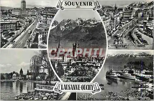Cartes postales moderne Souvenir de Lausanne Ouchy Bateaux