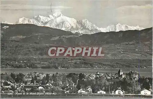 Cartes postales moderne Nyon et le Mont Blanc (4810m)