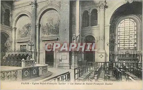 Cartes postales Paris Eglise Saint Francois Xavier la Statue de Saint Francois Xavier