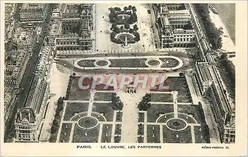 Cartes postales Paris le Louvre les Parterres