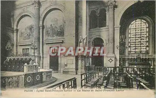 Cartes postales Paris Eglise Saint Francois Xavier la Statue de Saint Francois Xavier