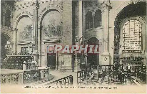 Cartes postales Paris Eglise Saint Francois Xavier la Statue de Saint Francois Xavier