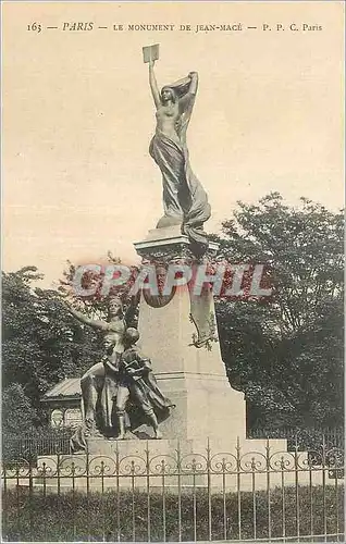 Cartes postales Paris le Monument de Jean Mace