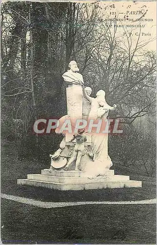 Cartes postales Paris le Monument de Gounod Parc Monceau