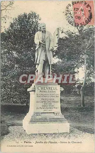 Ansichtskarte AK Paris Jardin des Plantes Statue de Chevreul