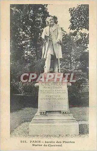 Cartes postales Paris Jardin des Plantes Statue de Chevreul