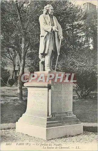 Cartes postales Paris (Ve) le Jardin des Plantes la Statue de Chevreul