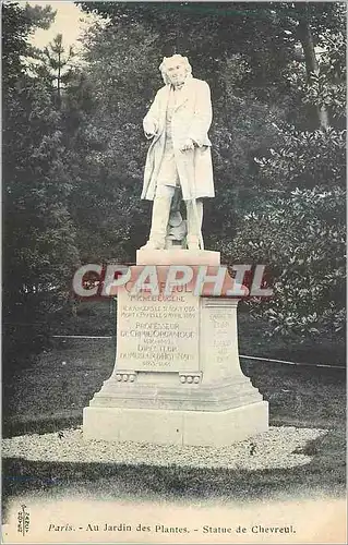 Cartes postales Paris au Jardin des Plantes Statue de Chevreul