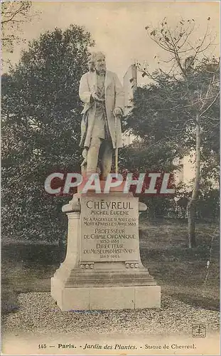 Ansichtskarte AK Paris Jardin des Plantes Statue de Chevreul