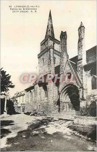 Cartes postales Lannion (C du N) Eglise de Brelevenez (XIIIe siecle)