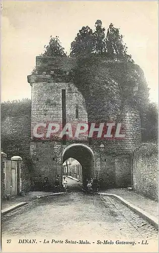 Cartes postales Dinan la Porte Saint Malo Folklore (animee)