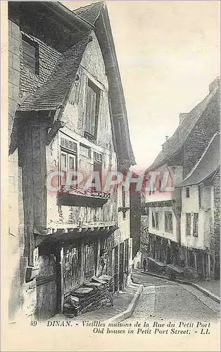 Ansichtskarte AK Dinan Vieilles Maisons de la Rue du Petit Port