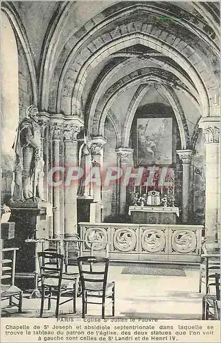 Cartes postales Paris Eglise Saint Julien le Pauvre Chapelle de St Joseph et Absidiole Septentrionale