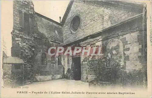 Ansichtskarte AK Paris Facade de l'Eglise Saint Julien le Pauvre avec Ancien Baptistere